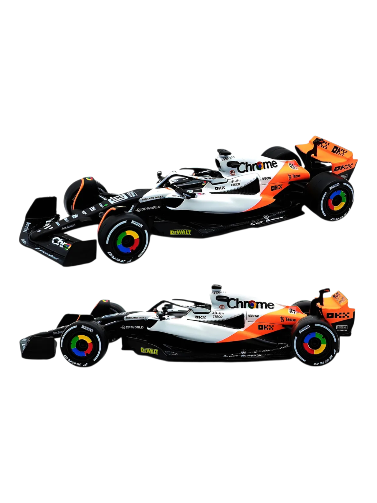 Bburago 1/43 Scale Formula 1 McLaren F1 MCL60 Monaco Grand Prix Collection - #4 Lando Norris