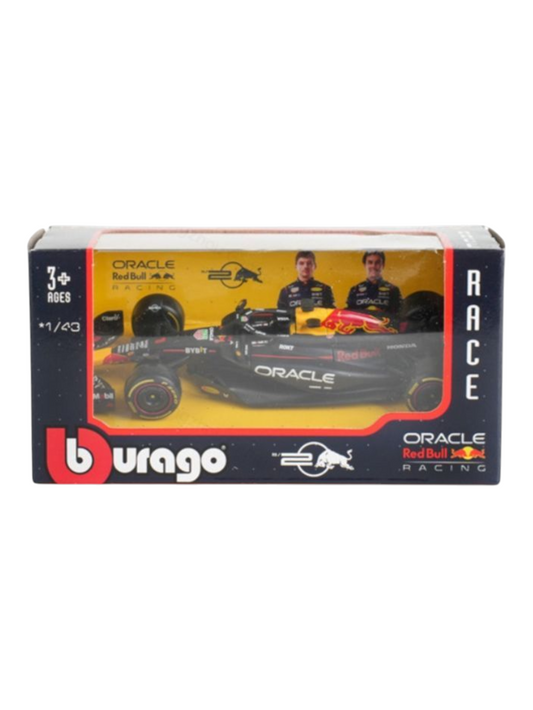 Bburago 2024 Red Bull RB20 Racing Team no.1 Max Verstappen, 1:43 Bahrain GP Formula 1 (F1)(With Acrylic Case)