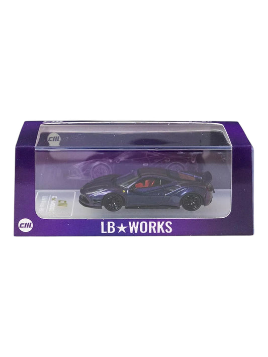 CM Model 1/64 Scale Ferrari 488 LBWK Chameleon Diecast