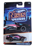 HotWheels neon speeders Toyota ae-86 corolla (pre-owned) Card Art mainline 1:64 Scale