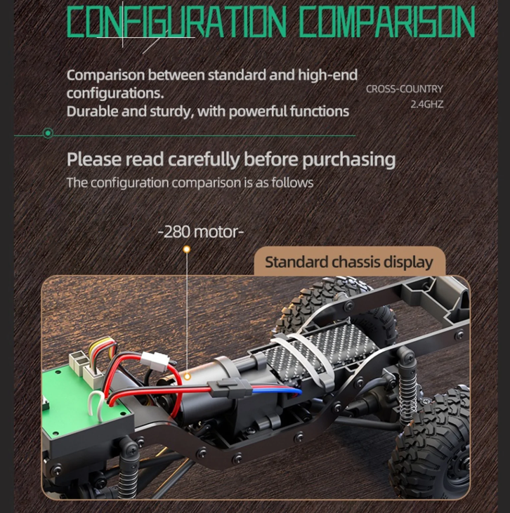 Apex4WD (No.HB-1612) HB Retro Ford F150 Black 4WD RC climbing truck Remote Control Truck 1:16 Scale