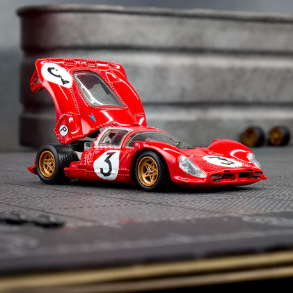 Hotwheels elite 64 1967 ferrari 330 p4 imported premium rlc 1:64 Scale (with protector)JCP47