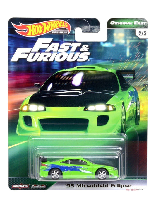 Hotwheels fast & furious '95 Mitsubishi Eclipse imported premium 1:64 Scale