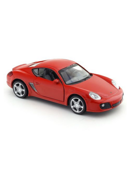 Porsche Cayman S Red 1:32 MSZ licensed pullback diecast Scale Model car