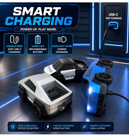 2.4GHz Mini Spray Drift Remote Control Car with Mist Spray, Follow Mode, Escape Mode, Light & Sound RC Toy Car 1:43 Scale