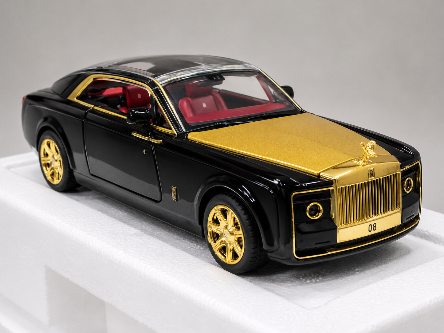 XLG Rolls-Royce 1:24 Scale Luxury Coupe Die Cast Model Car | Openable Doors | Light & Sound | Pull Back Action