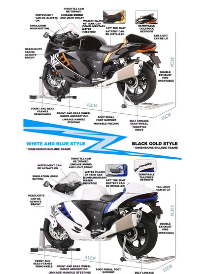 Suzuki Hayabusa GSX-1300 R Alloy Model 1:6 Scale (Colour -Black)