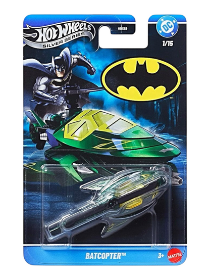 HotWheels Batman Silver Series vehicle collection 1:64 Scale Set of 5 Imported Mainline Card Art