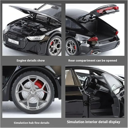XINHAODI HCM "Audi R S7" Flash Edition(Black And Grey) Imported 1:24 Scale die-cast Model