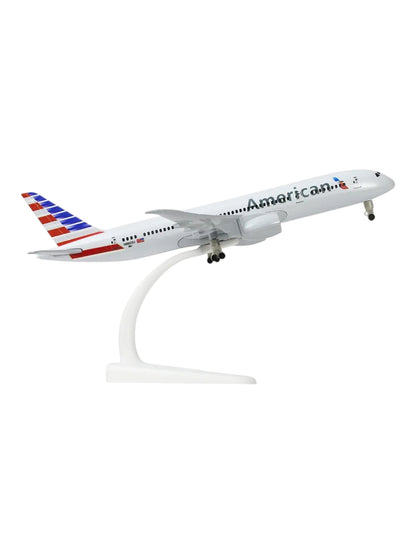 Aircraft model American 787 Diecast Metal Airplane Boeing 787 Model With Display Stand And Landing Wheels (20cm) Scale (No.309)