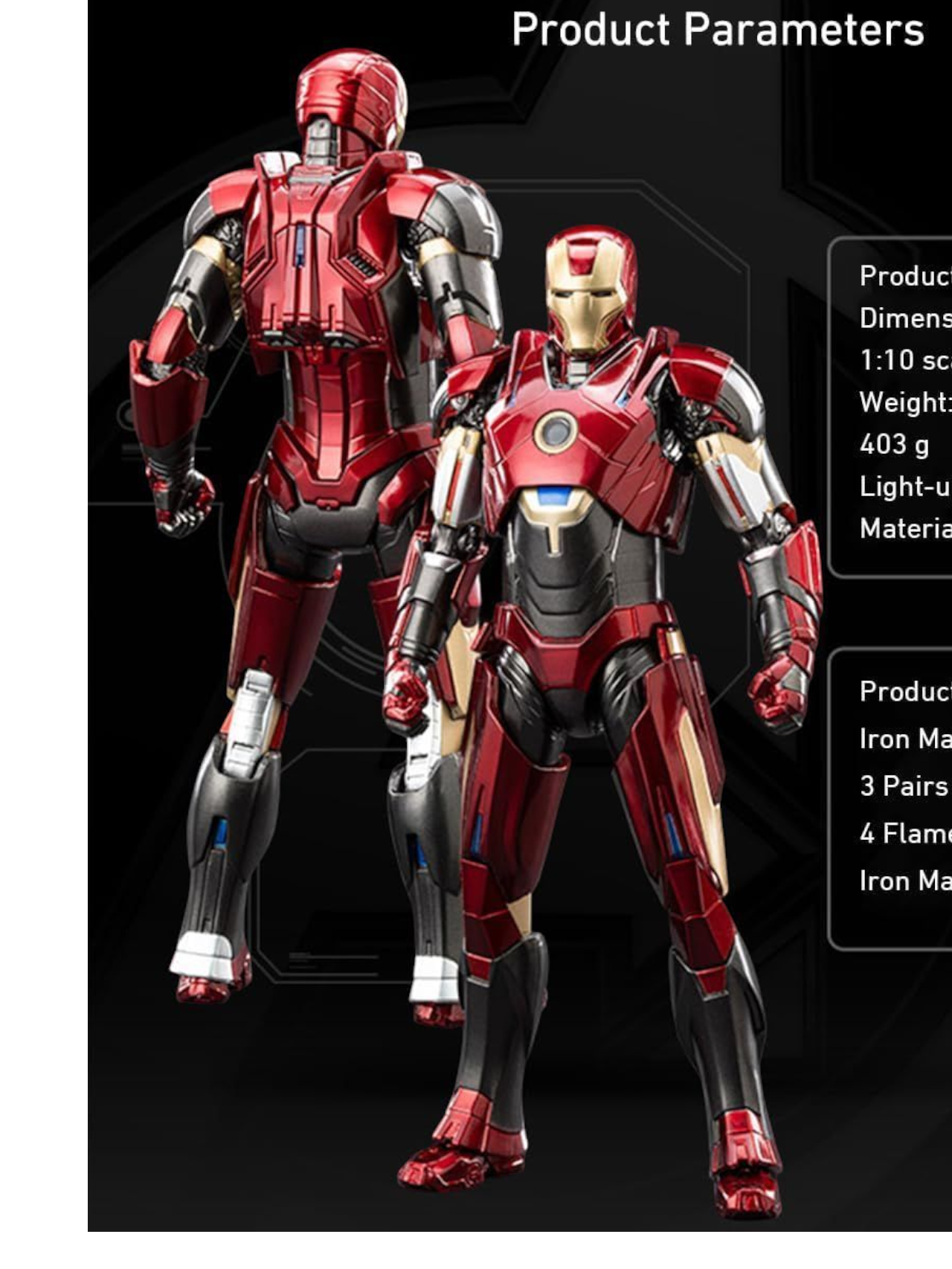 ZD Toys Marvel Studios The Infinity Saga Iron Man 3 MK16 1:10 Scale (Size-7 Inch)