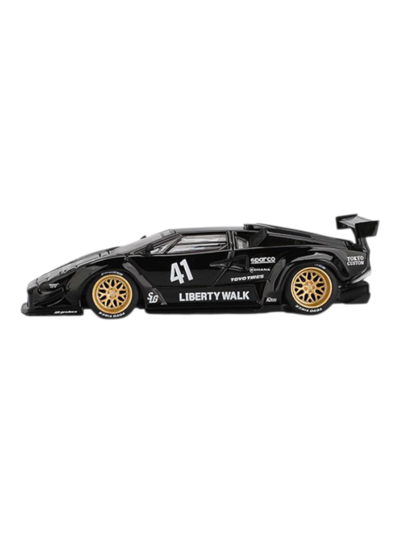 Mini GT Lamborghini Countach LB-Works (Black) Code-1081 1:64 Scale