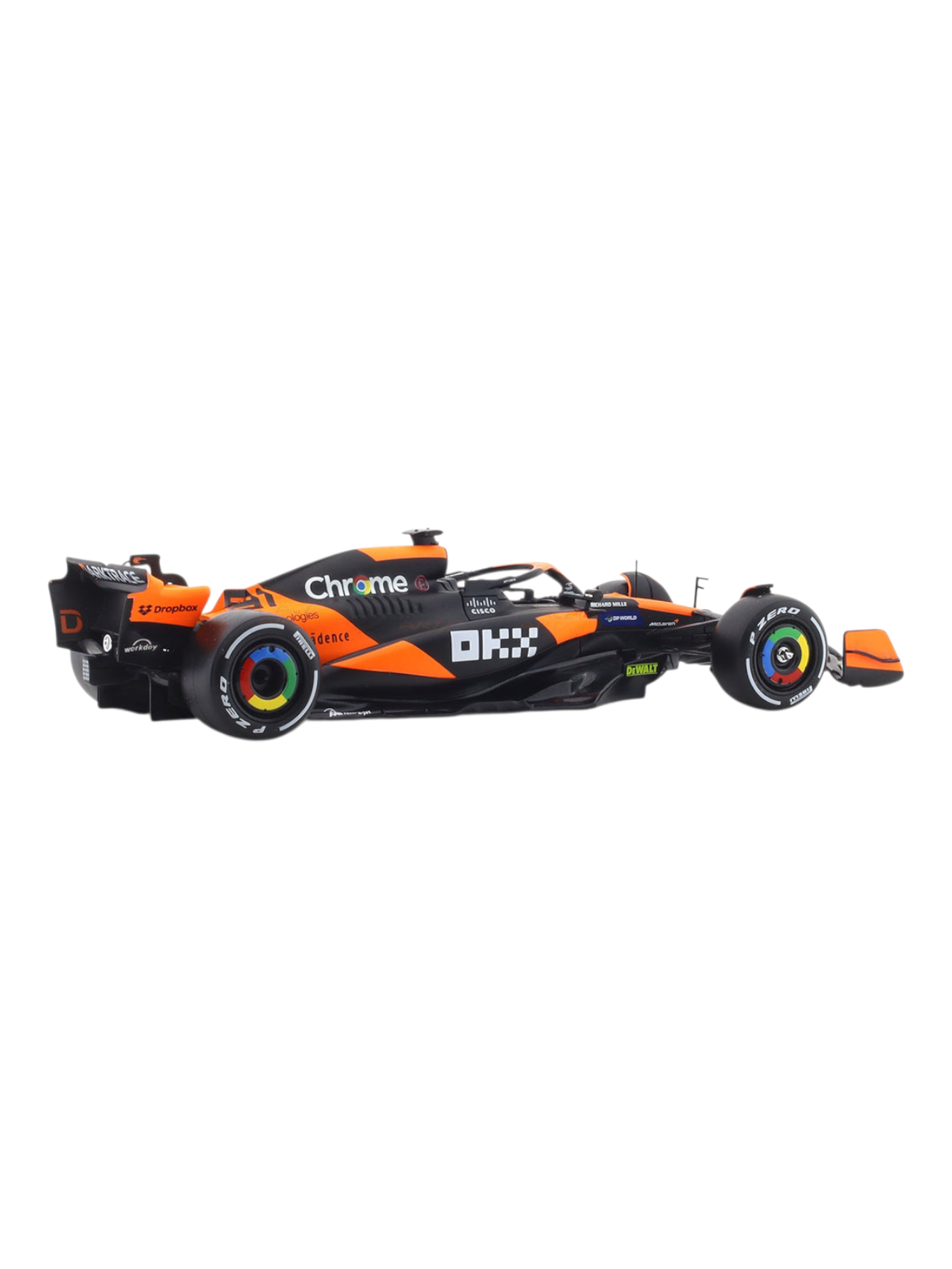 Bburago Formula 1 (F1) 2024 Mclaren MCL38 Miami Grand Prix Driver No-81 Oscar Piastri 1:24 Scale (With Figure)