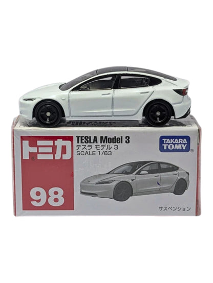 Takara Tomy "Tesla Model 3" 1/64 Scale Imported Mainline  No.98