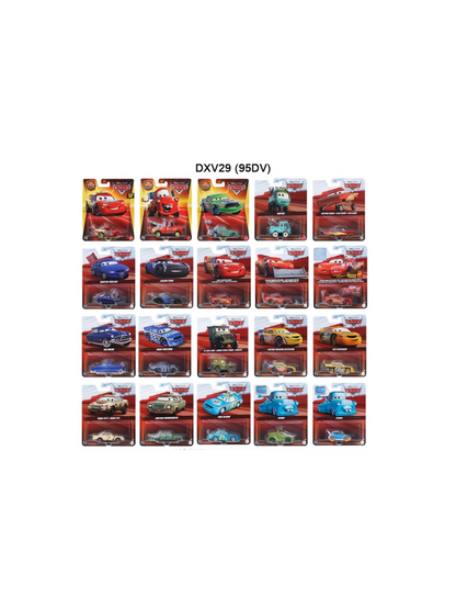 Disney Pixar Cars Die-cast Toy Cars- DXV29(95DV)|24-pieces Complete case|Assorted Character Models 1:55 Scale
