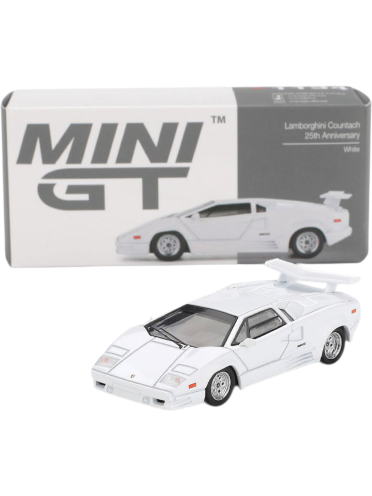 Mini GT #1134: Lamborghini Countach 25th Anniversary White 1:64 Scale