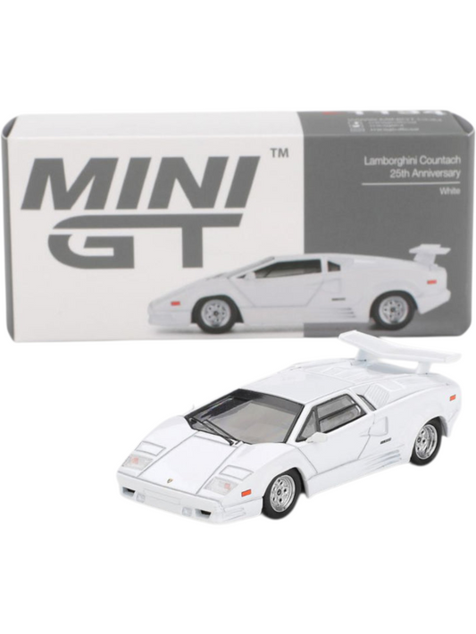 Mini GT #1134: Lamborghini Countach 25th Anniversary White 1:64 Scale