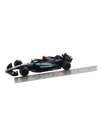 Bburago MERCEDES AMG PETRONAS 2024 Formula 1 (F1) W15 E Performance no 44 Lewis Hamilton 1:43 Scale (With Acrylic Case)