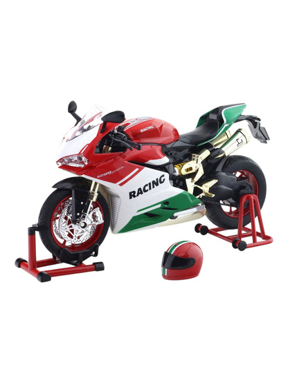 TY Models Ducati 1299 Speed Motorcycle Diecast Scale model Light , Sound One Click Start Throttle 90 Rotation