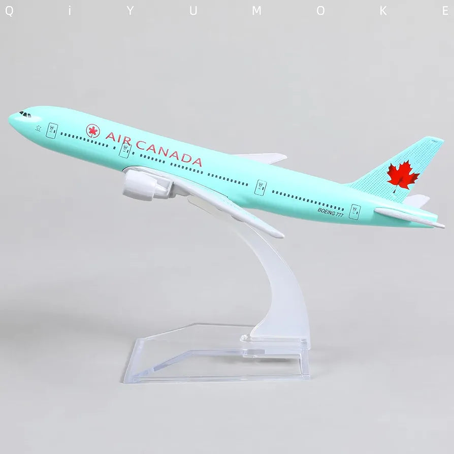 Aircraft Model Boeing 777 Air Canada Diecast Metal Airplane Model with Stand Airlines Model Plane Alloy Display Collectible Model 16cm (Code 135)