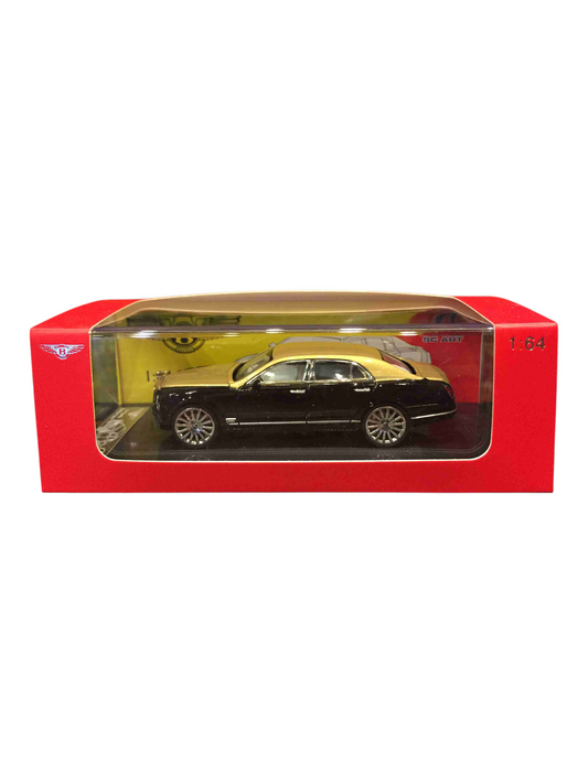 SC Art Bentley Mulsanne Diecast Car Model 1:64 Scale Black & Gold Luxury Edition