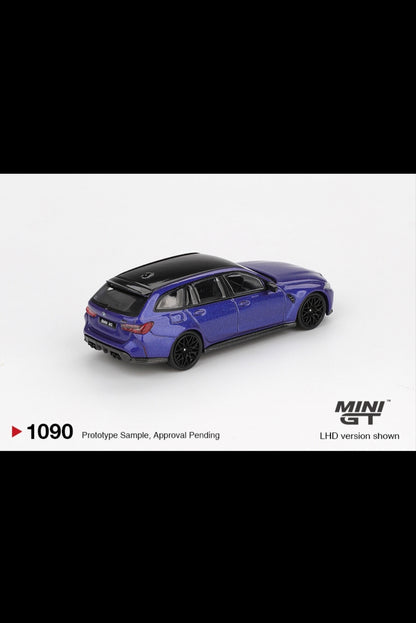 Mini GT BMW M3 Competition Touring Portimao Blue Metallic (No. 1090) 1:64 Scale