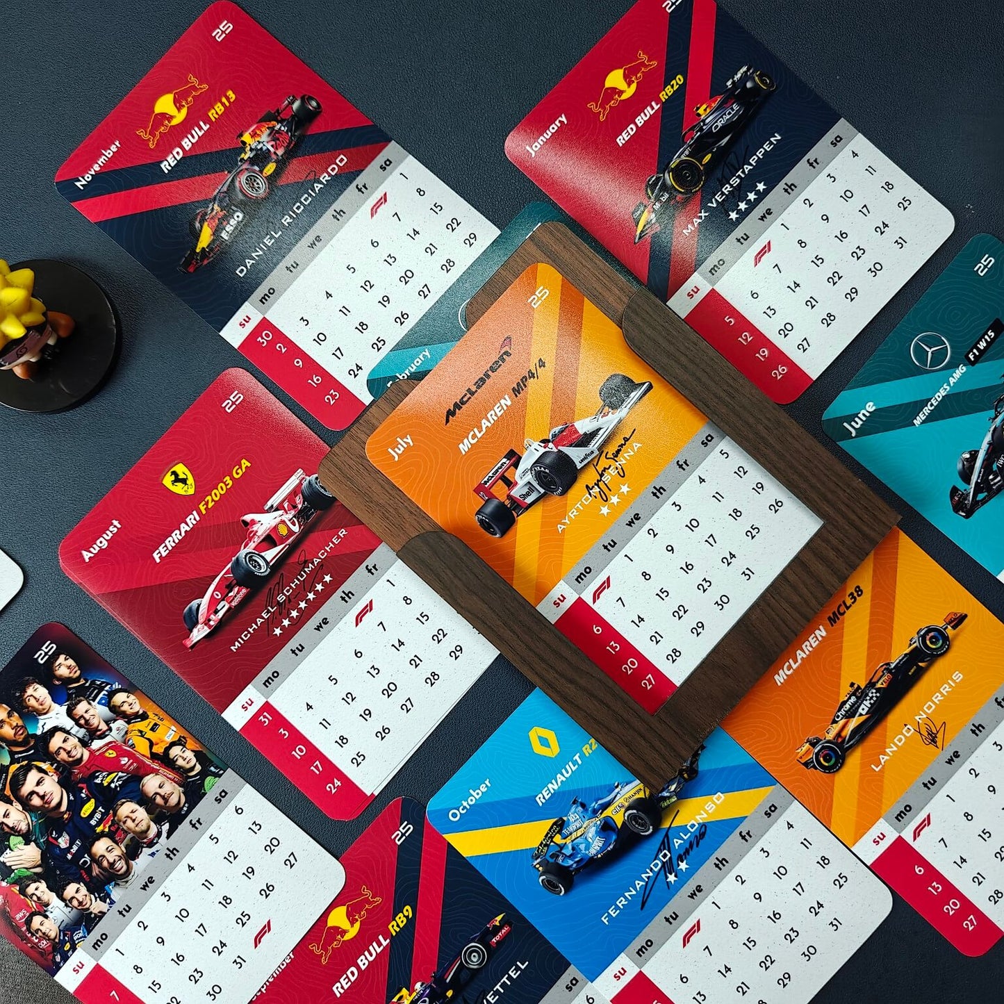 F1 Desk Calendar 2025 (4x6 inches)