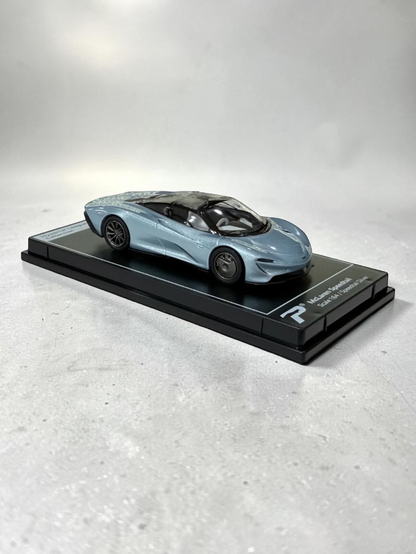 Postercars Hypercar League Collection Mclaren Speedtail 1:64 Scale / Speedtail Silver ( No 13 )