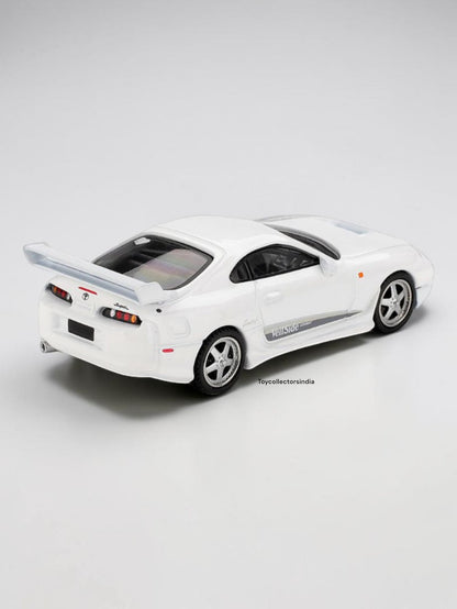Mini GT #1104: Toyota Supra VeilSide Combat V-I White Imported 1:64 Scal Box And Blister