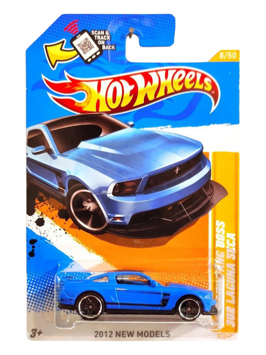 HotWheels 2012 Mustang Boss 302 Laguna Seca Imported Mainline 1:64 Scale (Creased Card)