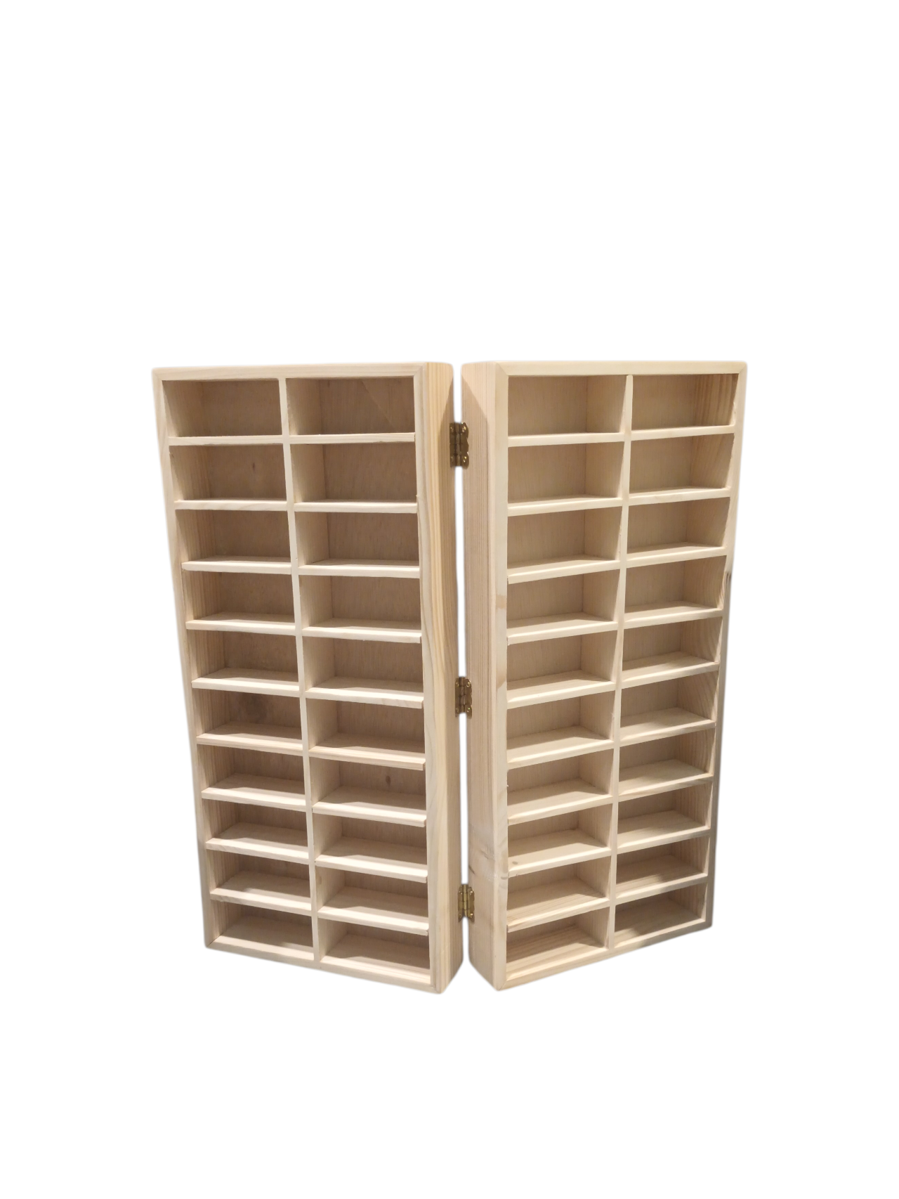 Foldable Wooden 40 Compartment Car Storage Case  1:64 Scale