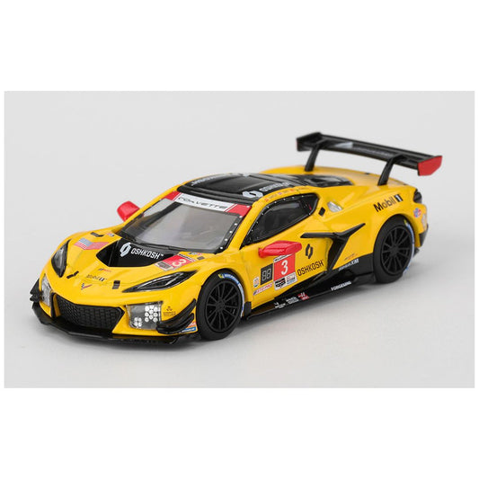 Mini GT #1168: Chevrolet Corvette Z06 GT3.R #3 Corvette Racing by Pratt Miller Motorsports 2025 IMSA Daytona Imported 1:64 Scale