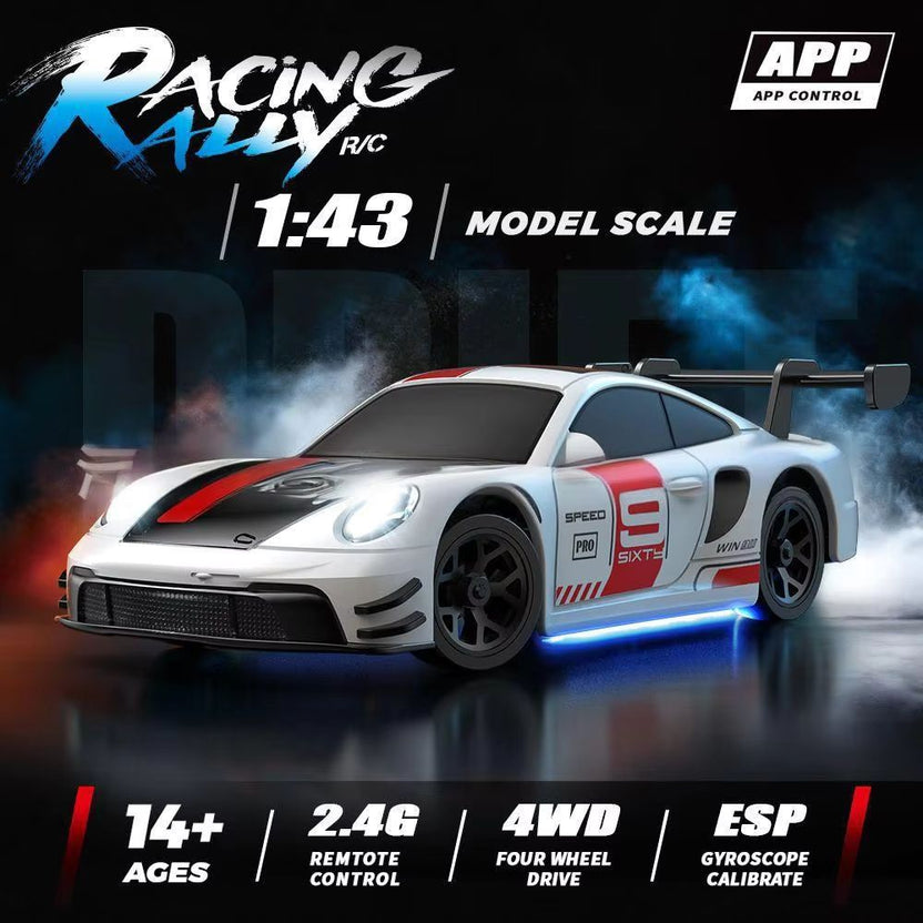 HB Toys Racing Rally RC Car 1:43 Scale | 2.4GHz Remote Control | 4WD | ESP Gyroscope | RTR Ready-to-Run LI-ION Battery