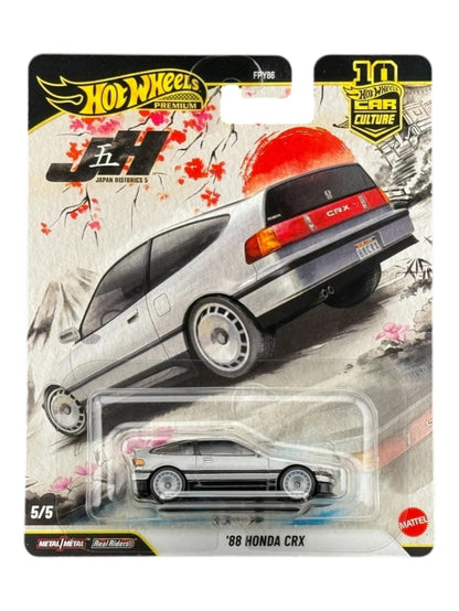 Hotwheels japan historics 5 '88 honda crx imported premium 1:64 Scale