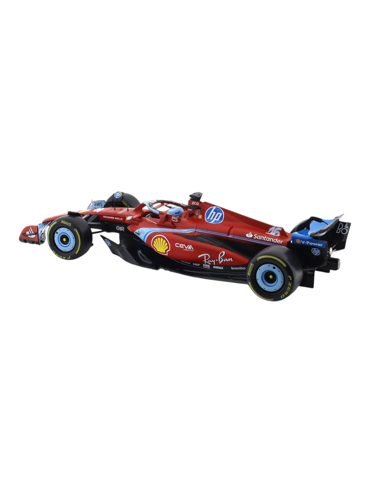 Bburago Formula 1 (F1) Ferrari Miami GP SF-24 16 No Charles Leclerc 1:18 Scale Diecast