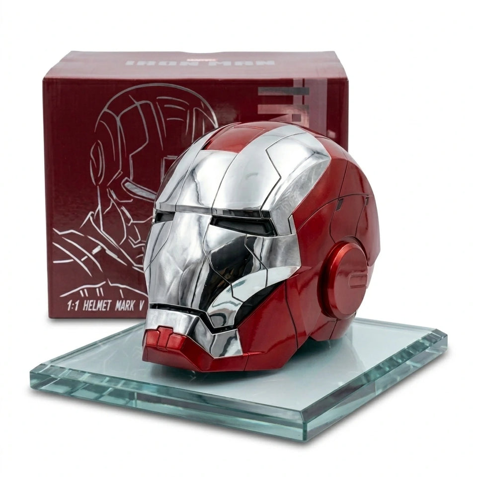 Iron Man Electronic Helmet Premium LED Illuminated Eyes , voice Control Operation If Included, Bettery/ Power