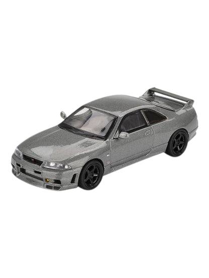 Mini GT Nissan Skyline GT-R Dark Metal Gray ( Nismo BCNR33 CRS Version  ) ( code-1128 ) Imported 1:64 Scale