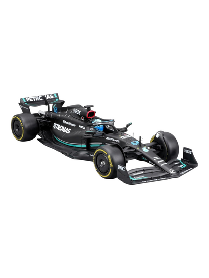 Bburago Formula 1 (F1) AMG Petronas F1 W14 E Performance #63 George Russell Diecast 1:24 Scale (With Acrylic Case)