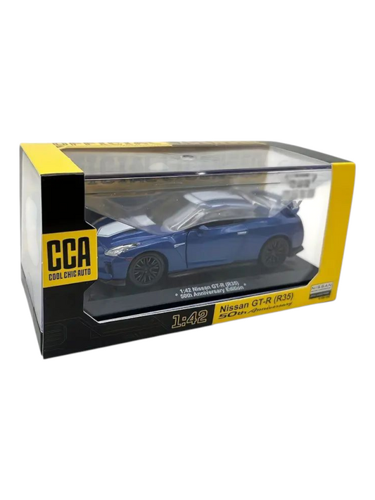 CCA Nissan GT-R (R35) 50th Anniversary Edition 1:42 Scale Official Licensed Product (With Acrylic Case)