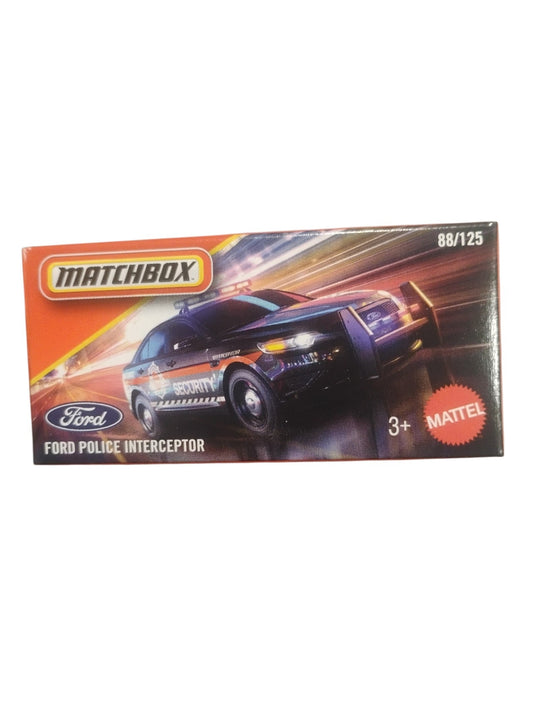 Matchbox Mainline Ford Police Interceptor Die-Cast Car 1:64 Scale | Mattel 88/125 | Collector Edition