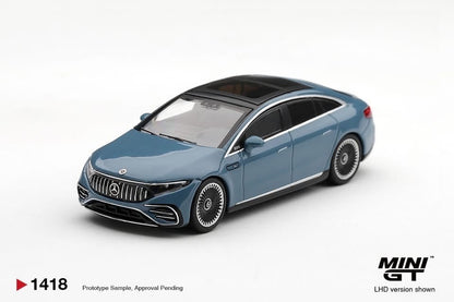 PRE-ORDER Mini GT- 1418 Mercedes-AMG EQS 53 Blue 1:64 Scale Diecast  Box/Blister (ETA- March 2027)