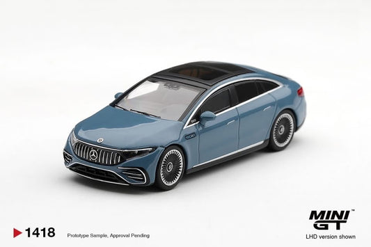 PRE-ORDER Mini GT- 1418 Mercedes-AMG EQS 53 Blue 1:64 Scale Diecast  Box/Blister (ETA- March 2027)