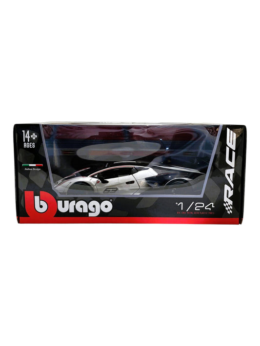 Bburago Lamborghini Essenza SCV12 Model Car 1:24 Scale Moving Doors White/Black