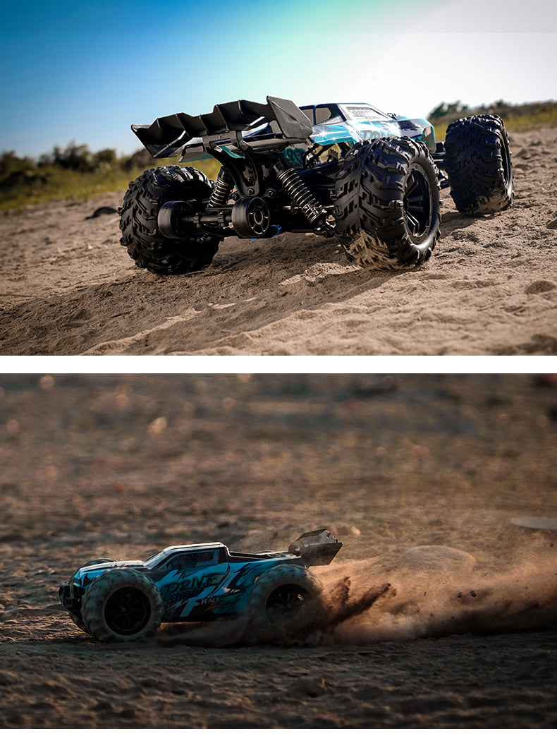 Drive Brushless Motor Pro Metal Gear Transmission Electronic Speed Controller 7.4V LI-ION Battery Imported 1:16 Scale 2.4GHZ Remote Control Car