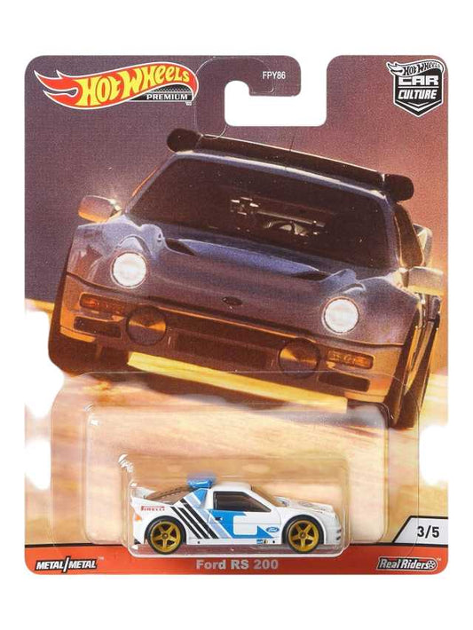 Hotwheels Ford rs 200 imported premium 1:64 Scale (Creased Card)