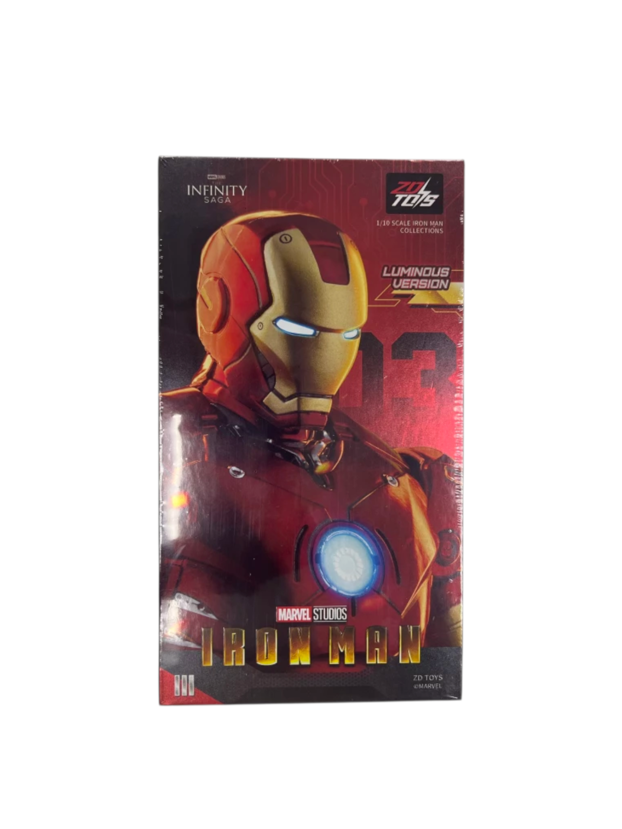 Marvel Studio Iron Man Luminous Version MK3 1:10 Scale Collections Action Figure