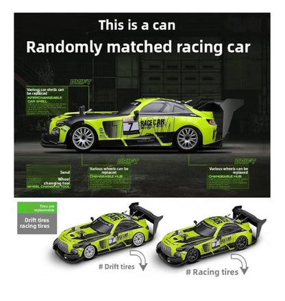 Drift Sports Car RC| 4WD High-Speed Drifting Car with LED Lights, 2.4GHz Remote Control & Interchangeable Drift Wheels Professional Chassis Steering/ Throttle ESP System 1:16 Scale a top speed of around 25 to 30 KM/H