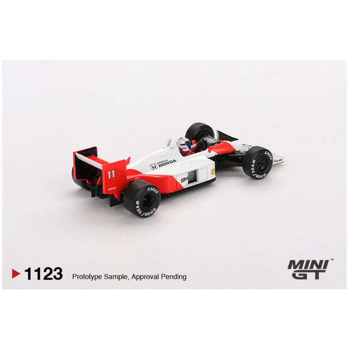Mini GT #1123: McLaren MP4/4 #11 Alain Prost 1988 Japanese Grand Prix 2nd Place 1:64 Scale