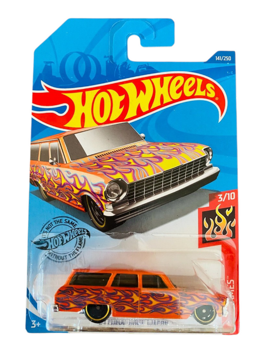 Hotwheels 64 Chevy Nova Wagon Imported Mainline 1:64 Scale GHD61-D7C5