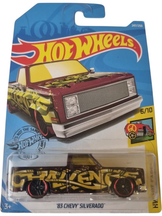 HotWheels 83 Chevy Silverado Imported Mainline 1:64 Scale FYC25-D7C3